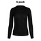 Pack Of 6 Sofra Ladies Classic Fit Crewneck Long Sleeve T-Shirt Lightweight And Breathable